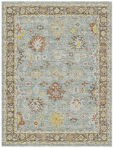 Cloud-Blue Antique Oushak Rug