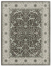 Charcoal & Ivory Classical Rug
