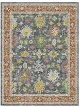 Opal Charcoal Botanical Rug
