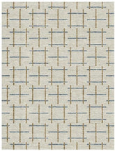 Matrix Cream & Slate Grid Rug