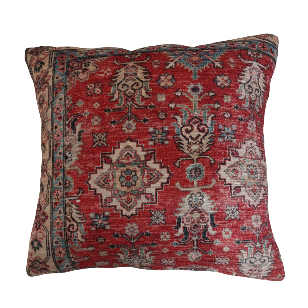 Antique Ruby Persian Accent Cushion