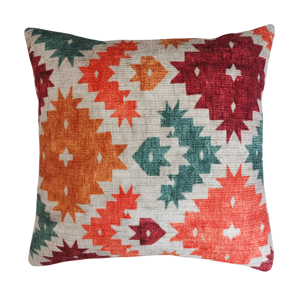 Soft Step Southwest Geometric Cushion