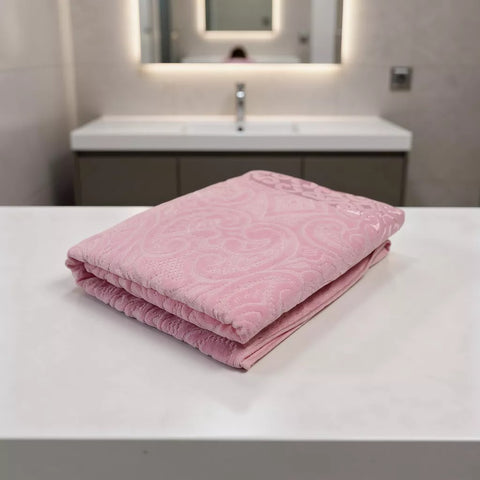 Soft Velour Rose Towel (85×150 cm)