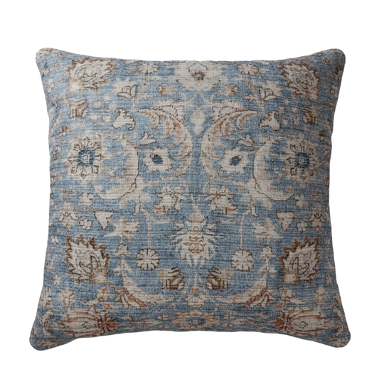 Vintage Distressed Blue Persian Cushion