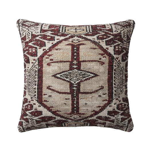 Geometric Terracotta Tribal Kilim Cushion