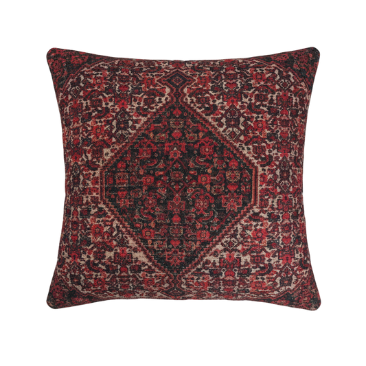 Rich Burgundy Persian Medallion Cushion