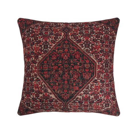 Rich Burgundy Persian Medallion Cushion
