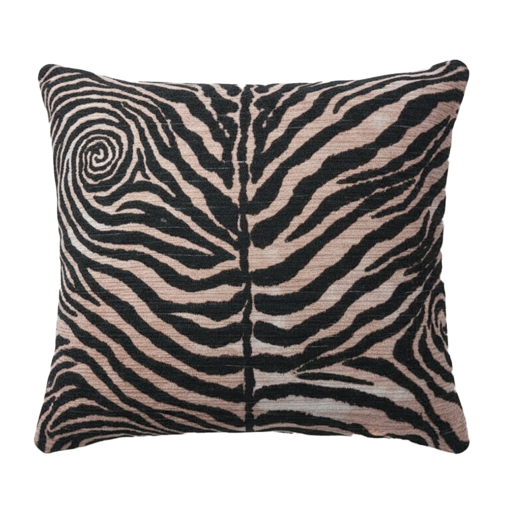 Shaggy Splendor Zebra Cushion