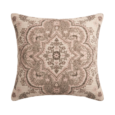Blush Taupe Quatrefoil Woven Cushion
