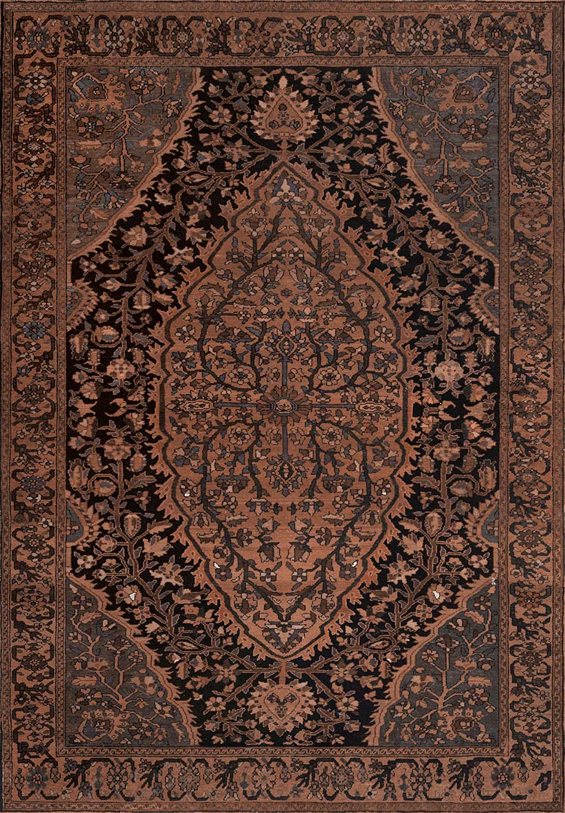 Muted Bronze Traditional Rug