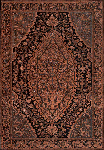 Muted Bronze Traditional Rug