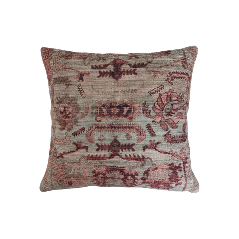 Muted Rose Geometric Woven Cushion