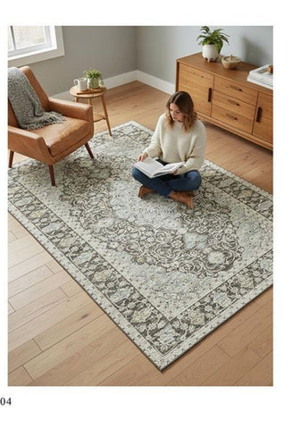 Charcoal Anatolian Medallion Rug