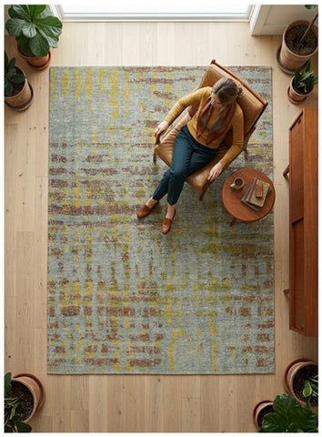 Distressed Luminous Abstract Rug