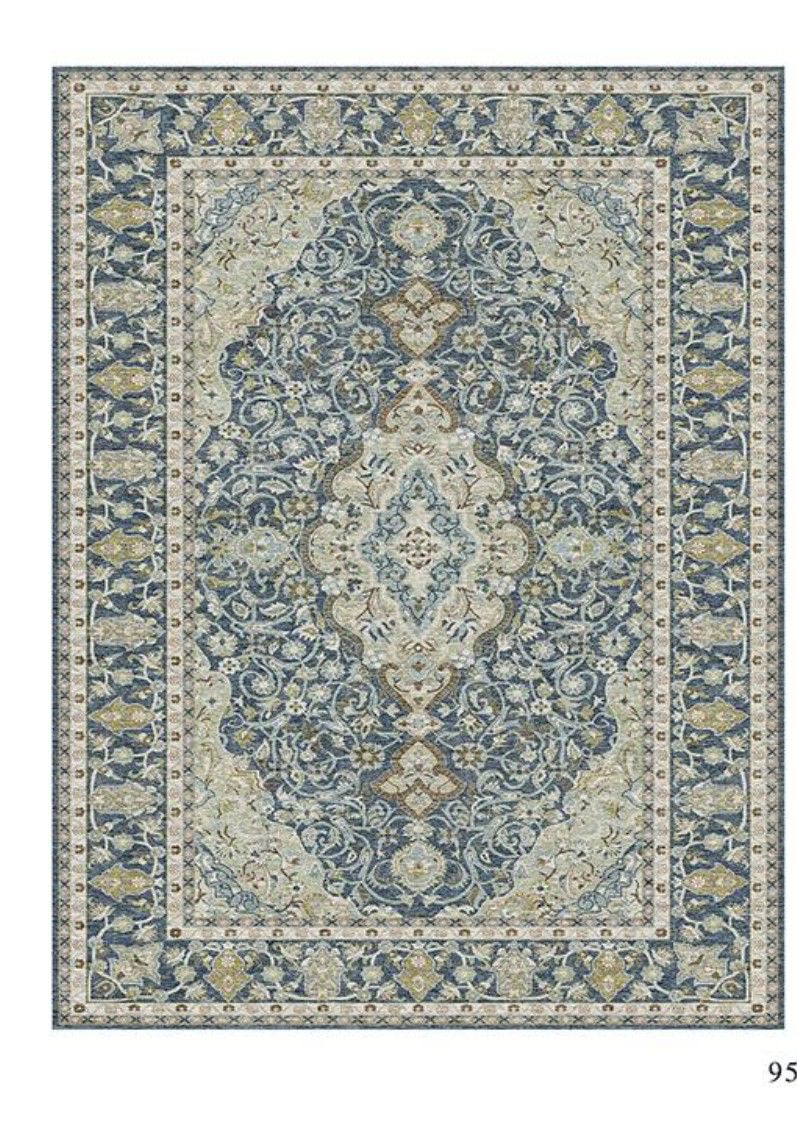 Cyan Medallion Rug