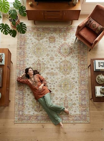 Antique Saffron Petals Rug