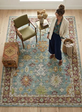 Oceanic Oushak Vintage Rug