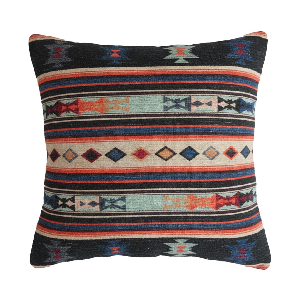 Woven Whispers Tribal Cushion