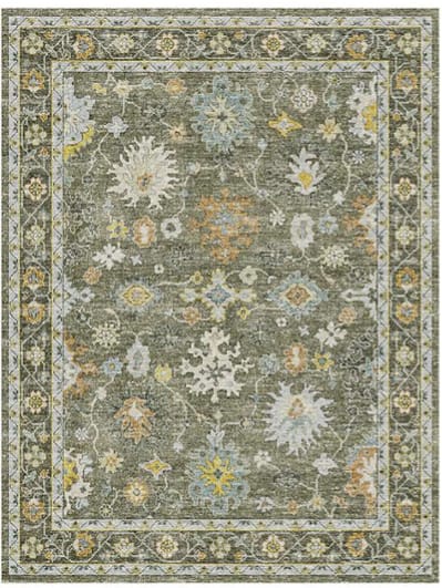Sage Antique Oushak Rug