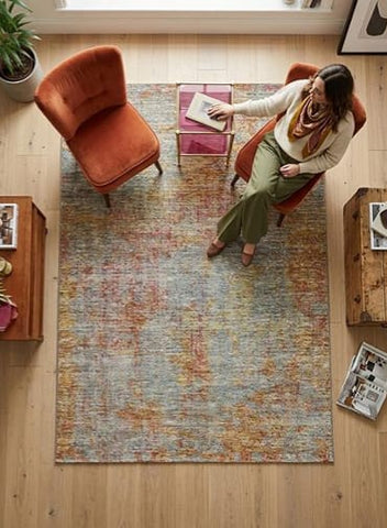 Autumn Nebula Abstract Rug