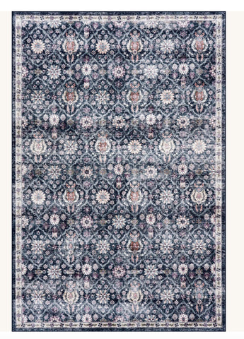 Distressed Midnight Medallion Rug
