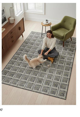 Luminous Grid Rug