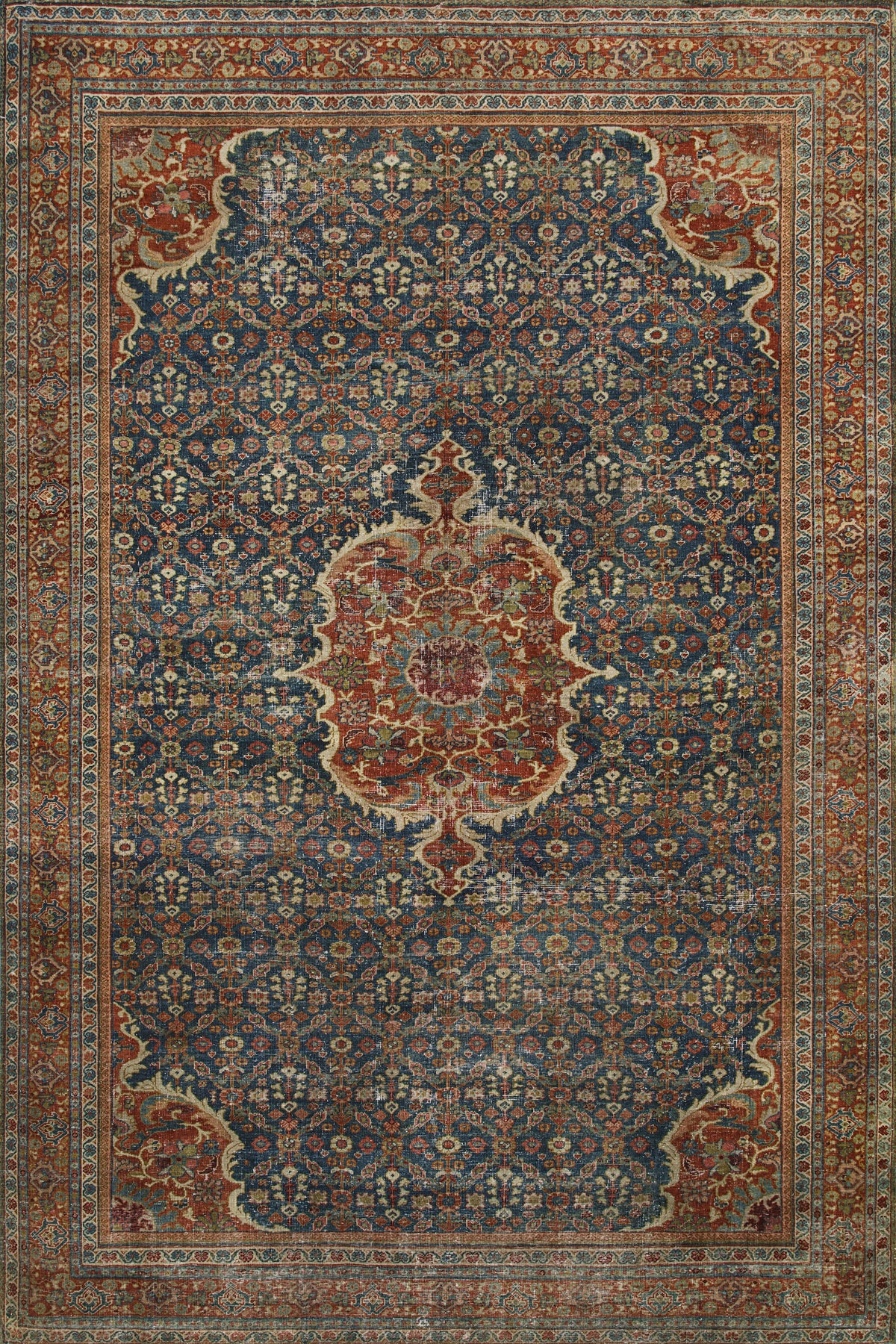 Indigo Tapestry Distressed Rug