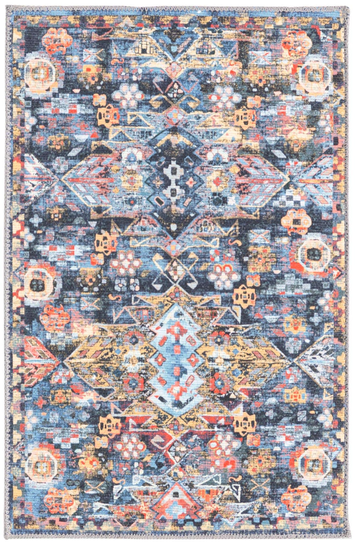 Ornate Royal Blue Tribal Runner