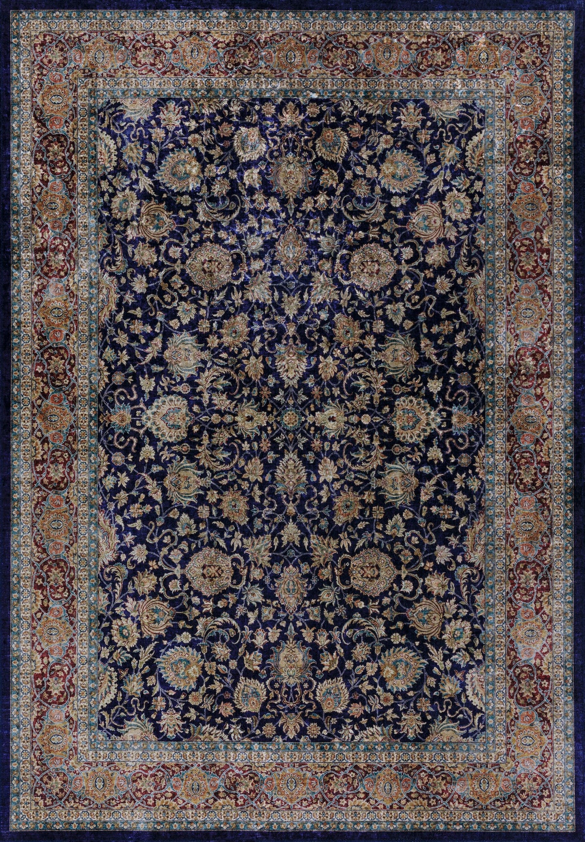 Royal Midnight Blue Persian Rug