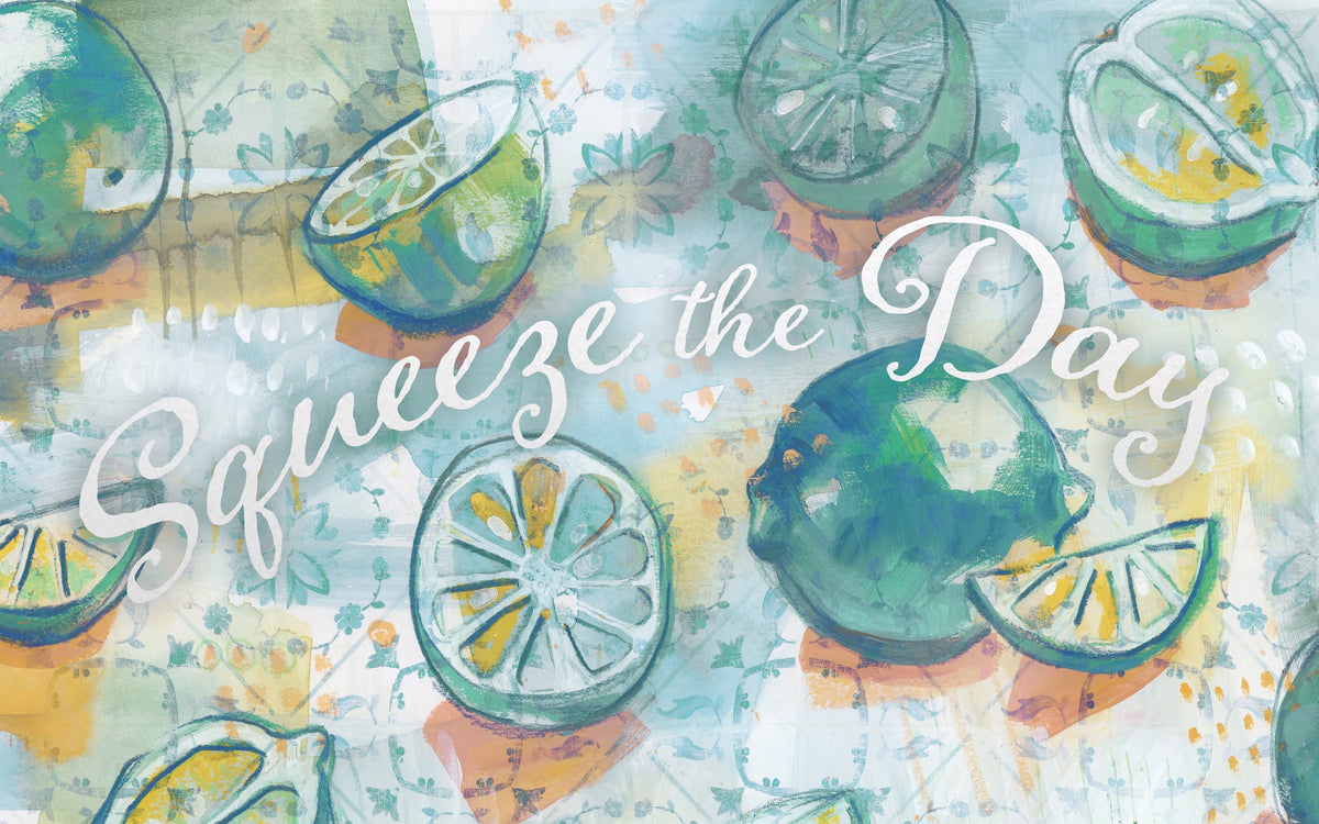 Citrus Squeeze the Day Kitchen Rug