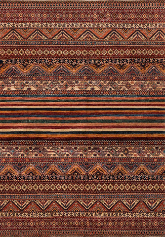 Rich Khurjeen Tribal Stripe Flatweave Kilim