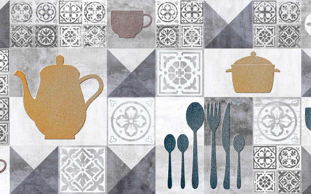 Modern Geo Tile Kitchen Mat – Seggad Gallery