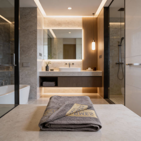 Grey VJ Supreme Sheared Velour H4 Towel (90×160 cm)