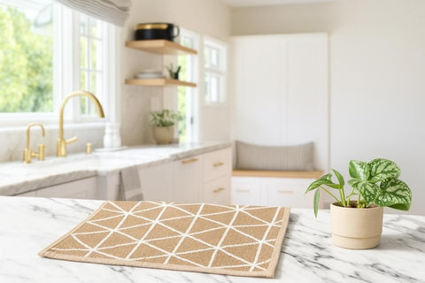 Calm Touch Kitchen Towel – Off-White Elegance