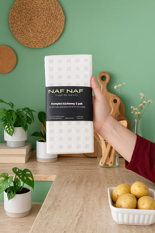 Calm Touch Kitchen Towel – Off-White Elegance