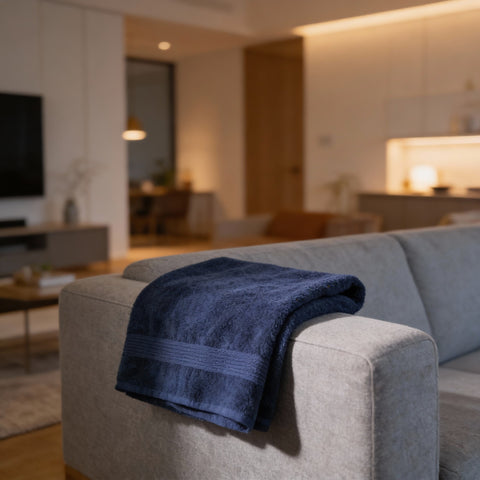 Deep Navy Terry Towel  (70×140 cm)