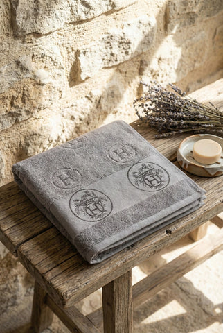 Grey VJ Supreme Sheared Velour H3 Towel (50×90 cm)