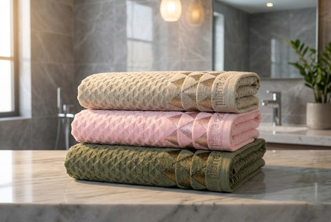 Olive Sheared Velour Towel (50×90 cm)