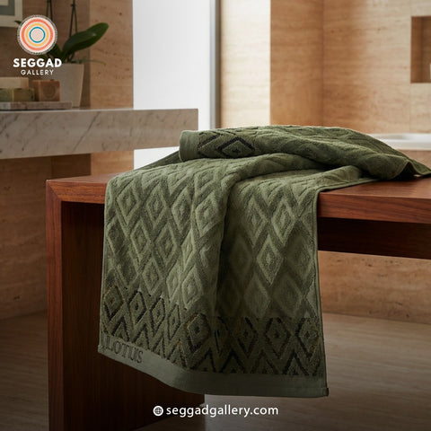 Classic Dark Olive Sheared Velour Towel (50×90 cm)