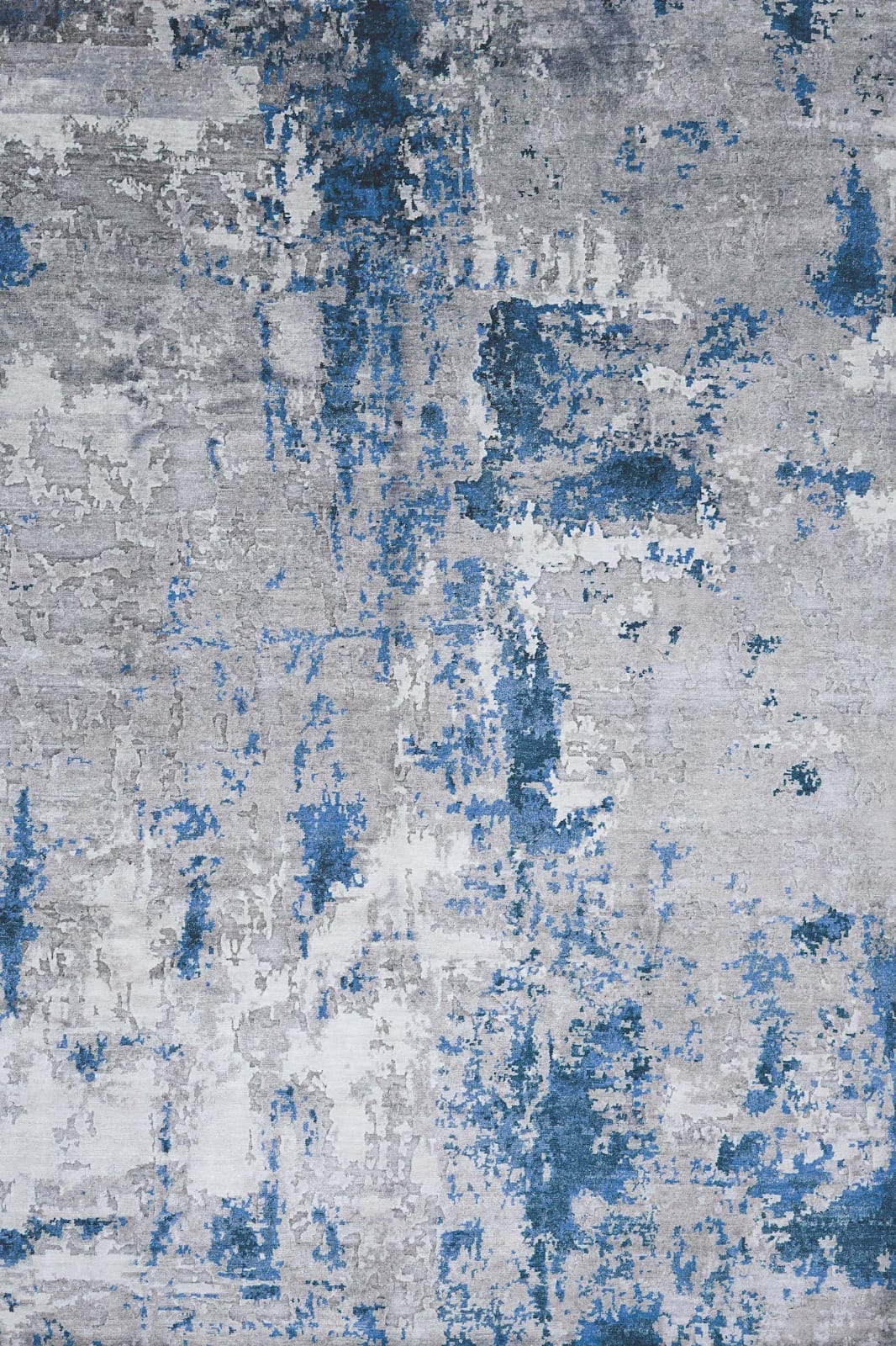Glacial Blue Abstract Rug