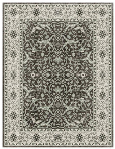 Charcoal & Ivory Classical Rug