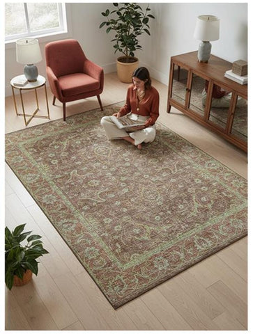Crimson & Olive Vintage Rug