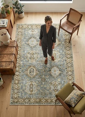 Antique Aquamarine Harbors Rug