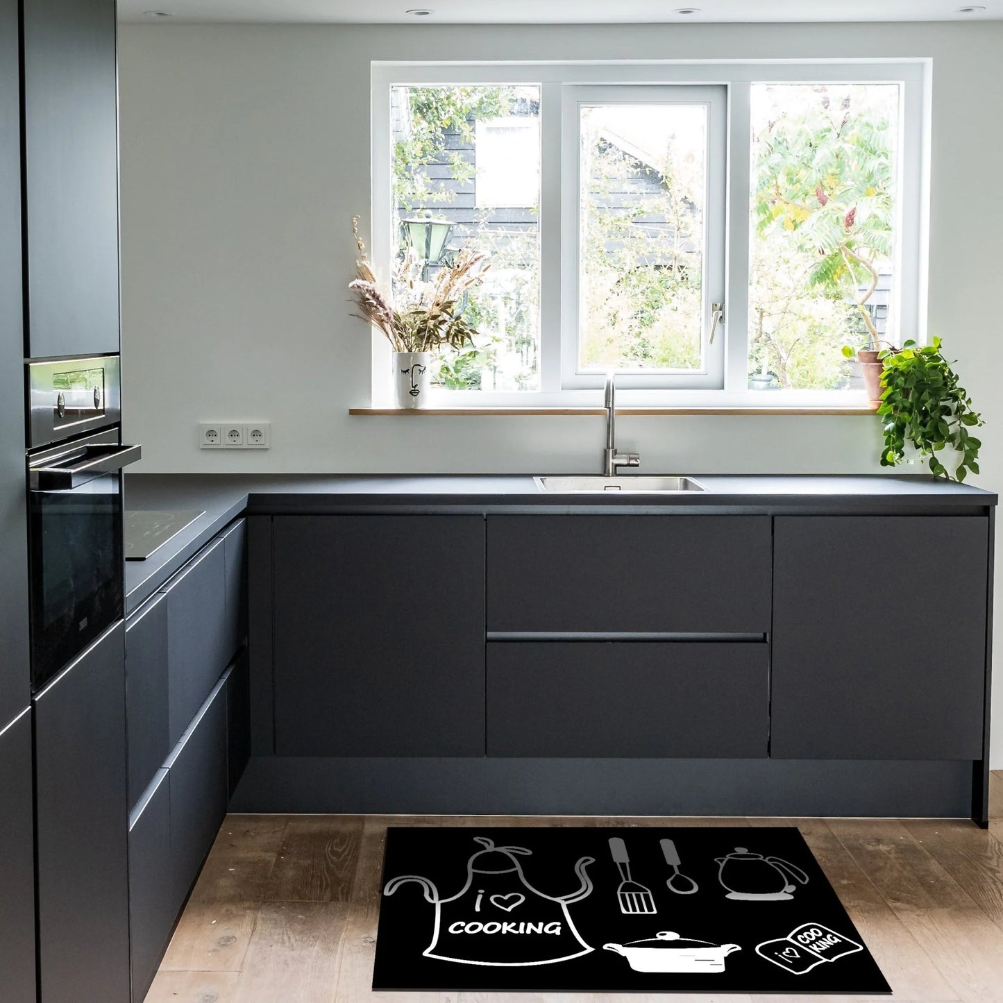 Black Kitchen Mats