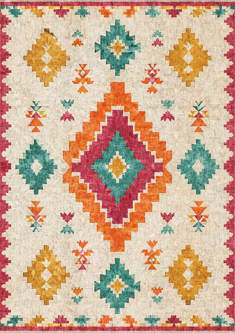 Colorful Boho Geo Rug