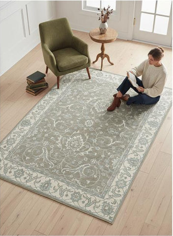 Olivia Sage & Taupe Medallion Rug