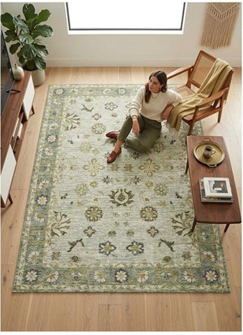 Flora Sage & Mint Botanical Rug