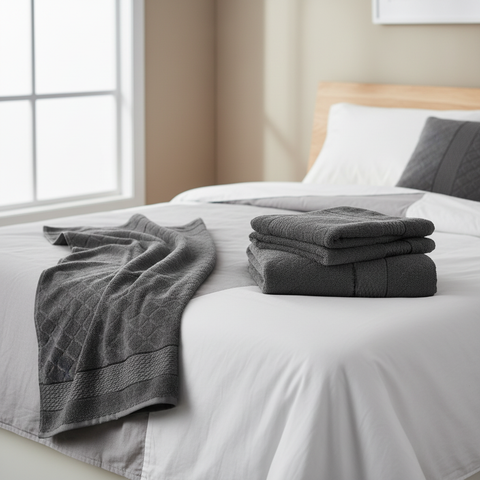 Sophisticated Grey Terry Towel  (70×140 cm)