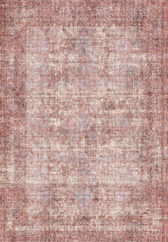 Vintage Rosewood Distressed Area Rug