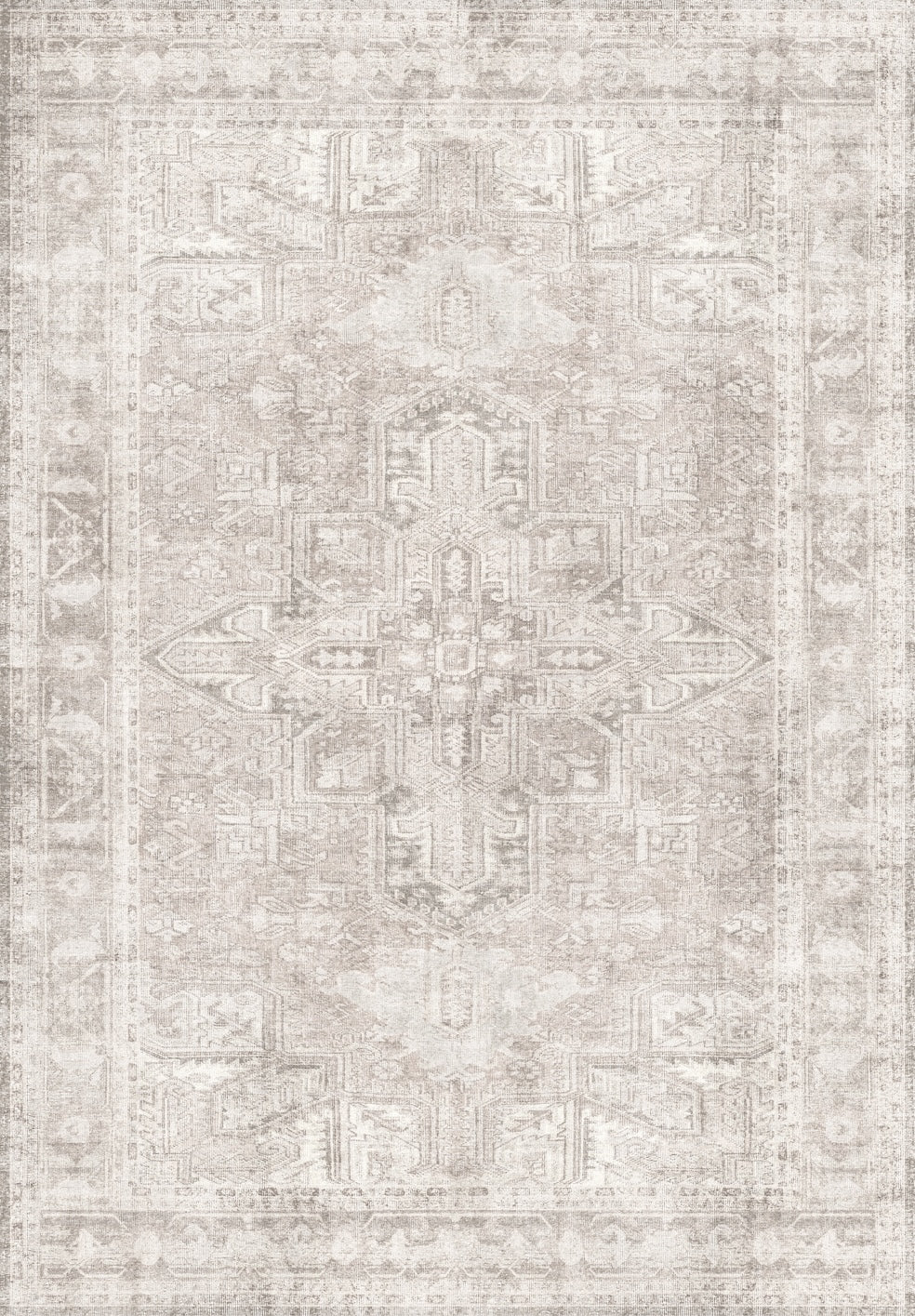Coral Blue Tribal Medallion Rug